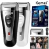Kemei Reciprocating Electric Shaver For Men Waterproof Cordless Razor USB Rechargeable Shaving Machine Barber Trimmer